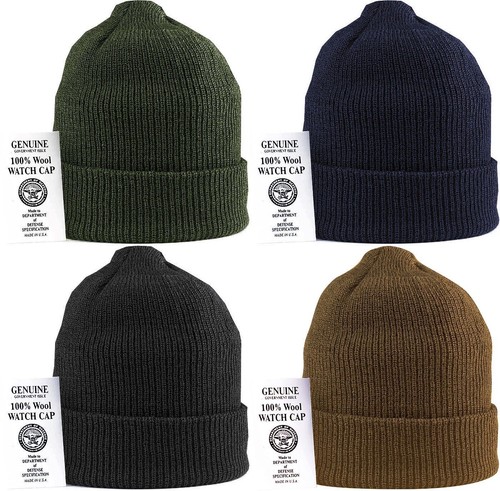100 wool military knit - 100%, beanie